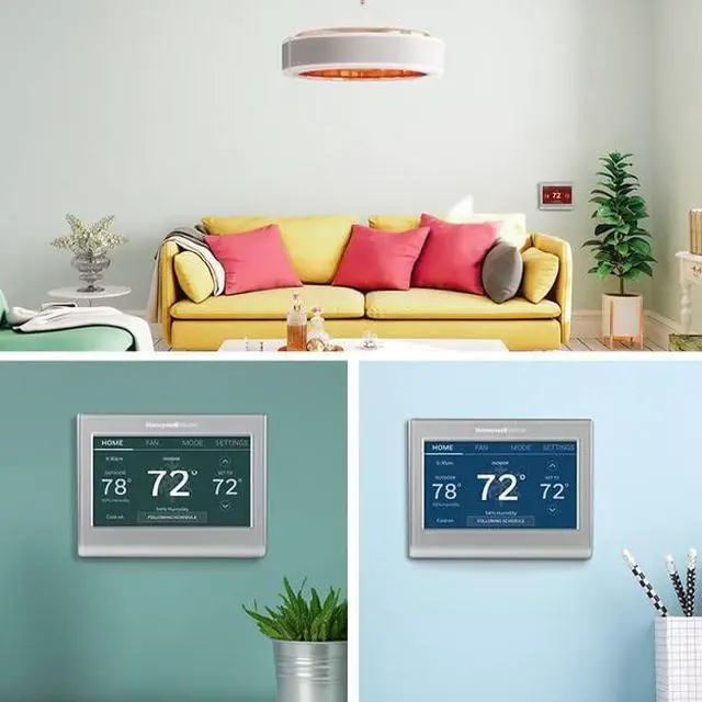 Alt view image 3 of 7 - RENEWRTH9585WF Wi-Fi Smart Color Thermostat