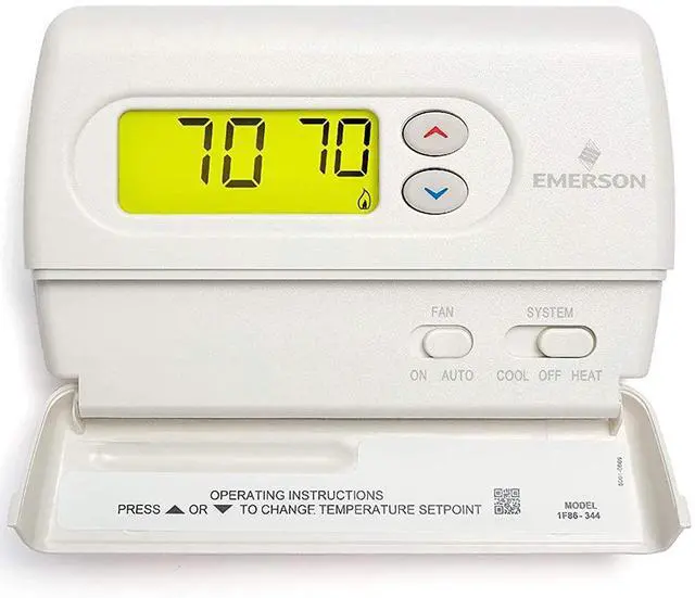 Main image of Emerson 1F86-344 Non-Programmable Thermostat for Single-Stage Systems