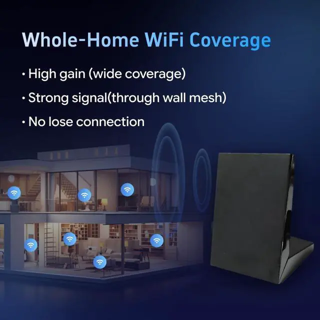 Alt view image 6 of 7 - 2T2R Antenna Dual Band Wi-Fi Moving Antenna with 2.62ft Extension Cable for PC Desktop Computer Motherboard WiFi Wireless Network Router
