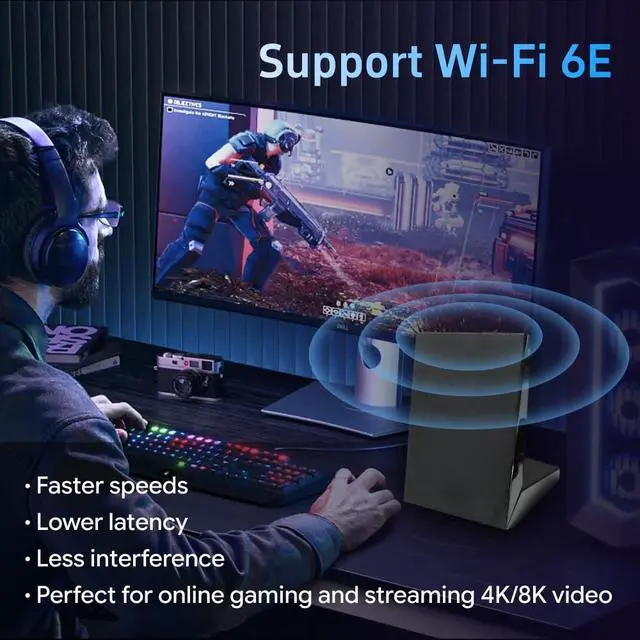 Alt view image 7 of 7 - 2T2R Antenna Dual Band Wi-Fi Moving Antenna with 2.62ft Extension Cable for PC Desktop Computer Motherboard WiFi Wireless Network Router