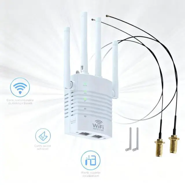Alt view image 2 of 7 - 2.4G 5G Dual Band Antenna, Works with Both 2.4GHz and 5GHz Wireless Networks.