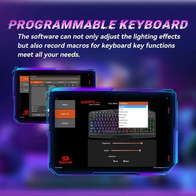 Alt view image 4 of 7 - Updated Programmable Gaming Keyboard and Mouse, RGB Backlit Keyboard Mouse with Software, Independent Macro Record Keys, Value Combo Set, White - S101-3 PRO