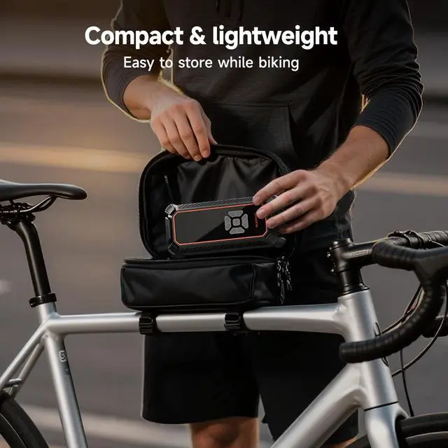 Alt view image 3 of 7 - Cordless Tire Inflator Portable Air Compressor,150 PSI Bike Pump with LED Light & Digital Pressure Gauge, Dual Power Air Pump for Car Tires, Motorcycle, Bicycle, Ball