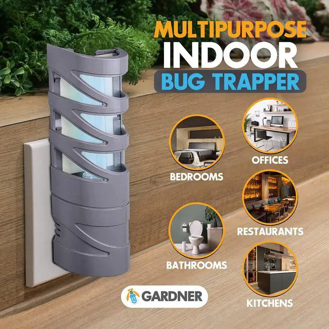 Alt view image 5 of 7 - Fly Trap Indoor for Home, Fruit Fly Trap for Indoors, Plug in Bug Catcher, Gnat Traps for House Indoor, Fruit Fly Traps for Indoors, Made in USA, Flyweb (Grey)