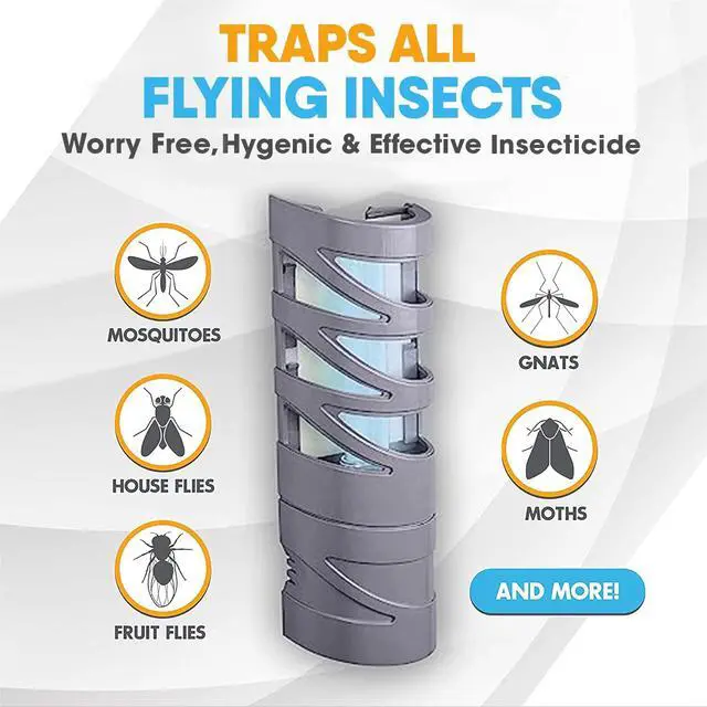 Alt view image 2 of 7 - Fly Trap Indoor for Home, Fruit Fly Trap for Indoors, Plug in Bug Catcher, Gnat Traps for House Indoor, Fruit Fly Traps for Indoors, Made in USA, Flyweb (Grey)