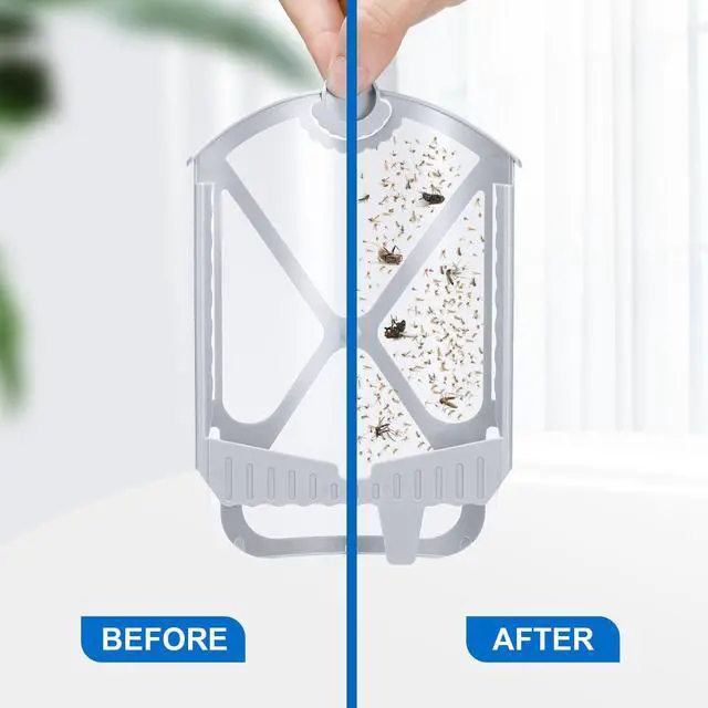 Alt view image 2 of 7 - 2 Flying Insect Traps & 2 Cartridges - Compatible with Refill - Plug in Fruit Fly Trap for Indoor - Bug Catcher for Gnats, House & Fruit Flies - Use in Any Room (2 Device & 2 Cartridges)