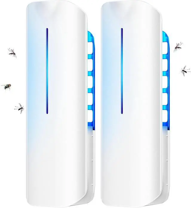 Main image of Fruit Fly Traps Indoor for Home: Plug in Mosquito Bug Zapper Gnat Moth Catcher with 9W Night UV Light, 2 Devices 20 Sticky Glue Board Refills for Indoors Flying Insect Trap