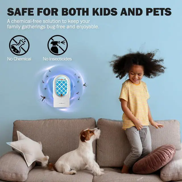 Alt view image 3 of 7 - Fly Trap Indoor, 2 Pack Flying Insect Trap, Plug-in Fruit Fly Trap for Flies, Moth and Other Flying Insects, Gnat Traps for House Indoor, Bug Catcher Light Fly Killer (16 Double Sided Glue Cards)