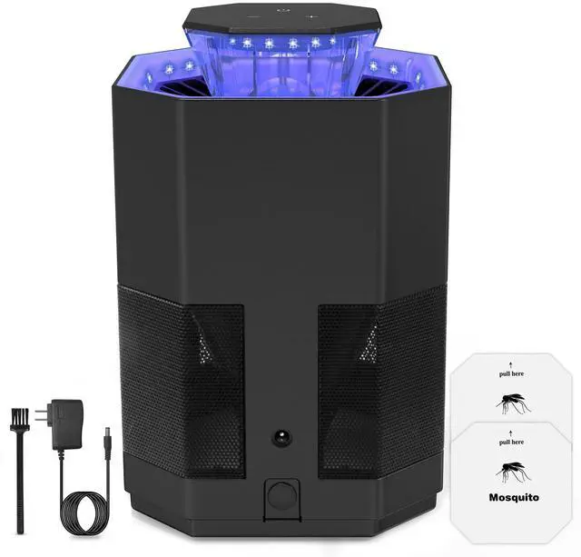 Main image of Fruit Fly Traps for Indoors, Indoor Mosquito Trap with 3 Adjustable Speeds & Lighting, Suction & Blue Light, Gnat Trap for House Kitchen Bedroom with 2 Double-Sided Glue Boards
