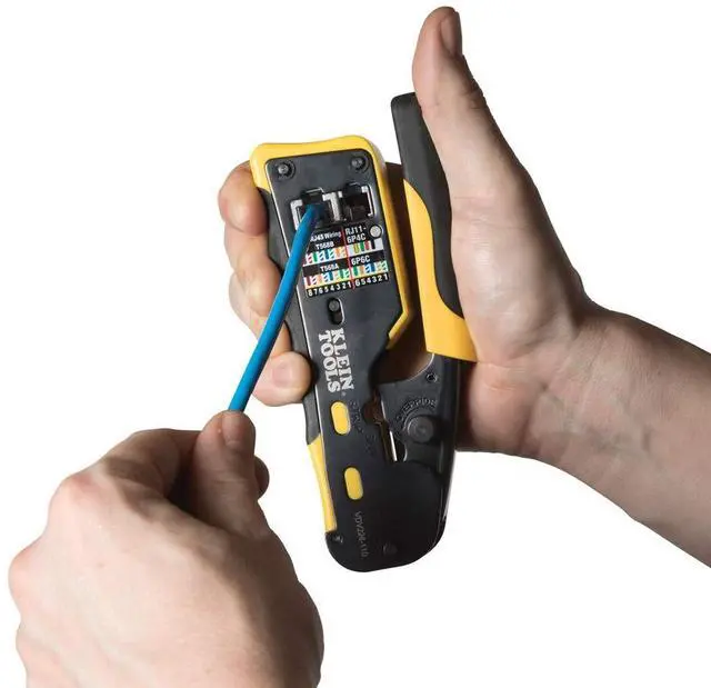 Alt view image 5 of 7 - VDV226-110 Ratcheting Modular Data Cable Crimper / Wire Stripper / Wire Cutter for RJ11/RJ12 Standard, RJ45 Pass-Thru Connectors