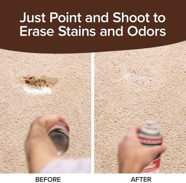 Alt view image 7 of 7 - Bull Shot Carpet Spot & Stain Remover, AS SEEN ON TV, Made In USA, Just Point & Spray, Stain-Lifting Foam-Action, Coffee, Soda, Wine, Grease, New & Old Stains & More