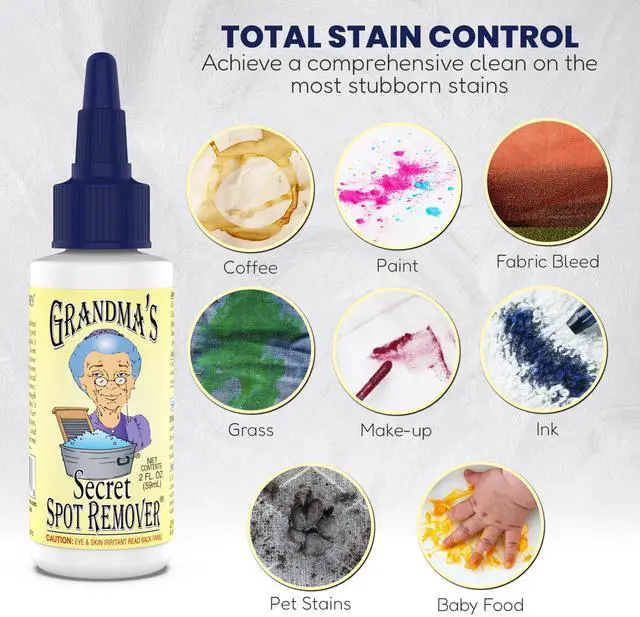 Alt view image 3 of 7 - Spot Remover Laundry Spray - Chlorine, Bleach and Toxin-Free Fabric Stain Remover for Clothes - Removes Oil, Paint, Blood and Pet Stains - 2 Oz, 3 Pack