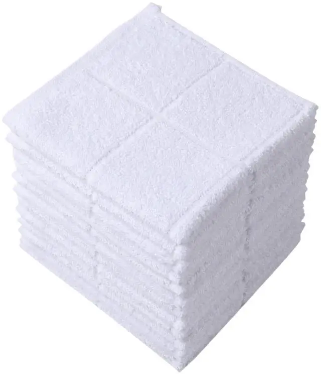 Main image of Dishcloths Kitchen Highly Absorbent Dish Rags 100% Cotton Dish Cloths for Washing Dishes, Cleaning (11 x 11 Inches, 12 pcs, White)