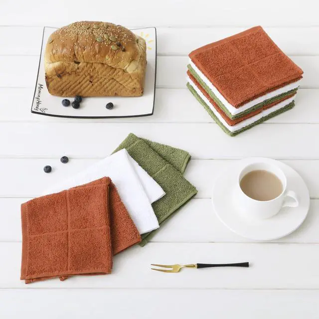 Alt view image 2 of 7 - Dishcloths Kitchen Highly Absorbent Dish Rags 100% Cotton Dish Cloths for Washing Dishes, Cleaning (11 x 11 Inches, 12 pcs, White)