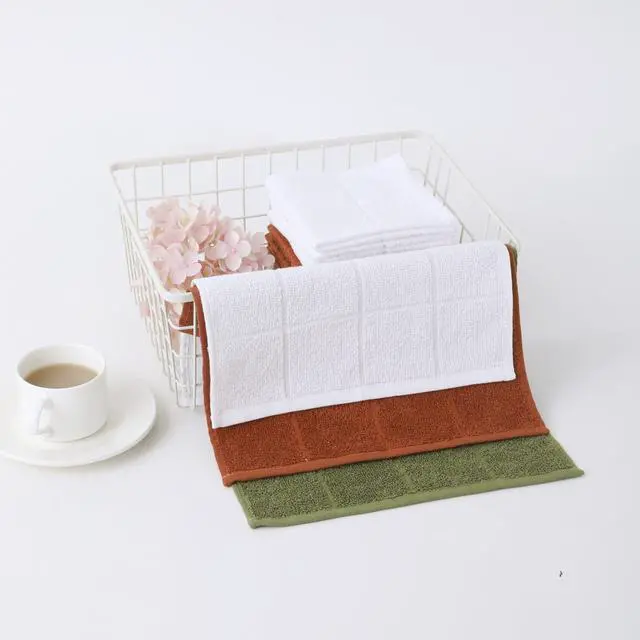 Alt view image 4 of 7 - Dishcloths Kitchen Highly Absorbent Dish Rags 100% Cotton Dish Cloths for Washing Dishes, Cleaning (11 x 11 Inches, 12 pcs, White)