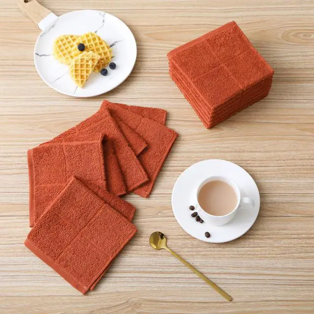 Alt view image 7 of 7 - Dishcloths Kitchen Highly Absorbent Dish Rags 100% Cotton Dish Cloths for Washing Dishes, Cleaning (11 x 11 Inches, 12 pcs, White)