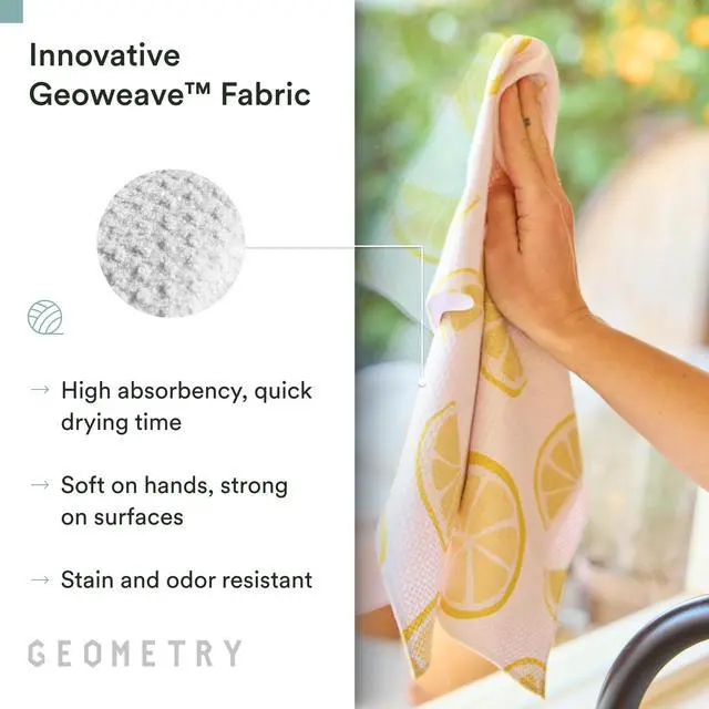 Alt view image 4 of 7 - Tea Towels Spring & Summer Collection Quick-Dry, Ultra-Absorbent, Reusable Microfiber Kitchen Towels for Drying & Cleaning - Main Squeeze - 2 Pack