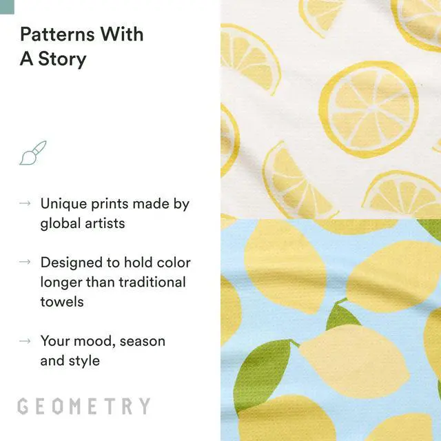 Alt view image 5 of 7 - Tea Towels Spring & Summer Collection Quick-Dry, Ultra-Absorbent, Reusable Microfiber Kitchen Towels for Drying & Cleaning - Main Squeeze - 2 Pack