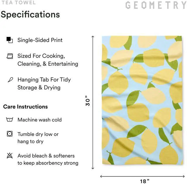 Alt view image 6 of 7 - Tea Towels Spring & Summer Collection Quick-Dry, Ultra-Absorbent, Reusable Microfiber Kitchen Towels for Drying & Cleaning - Main Squeeze - 2 Pack