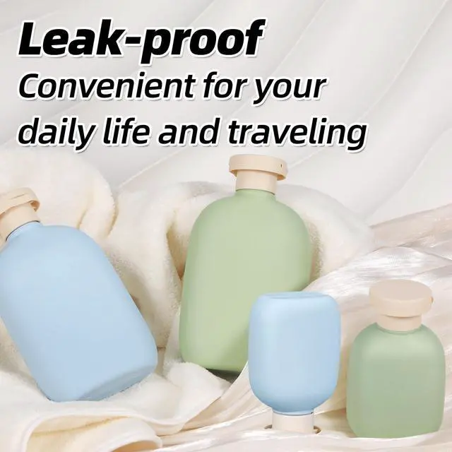 Alt view image 5 of 7 - 3.4oz Travel Bottle with Flip Cap, Leak Proof Squeeze Bottles, Refillable Plastic Travel Containers for Creams, Lotion, Foundation, Shampoo, Conditioner