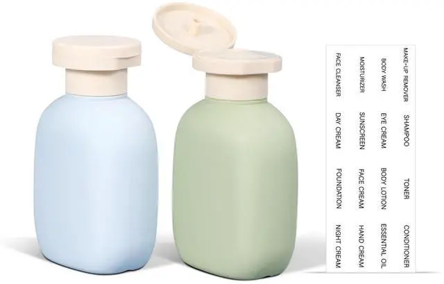 Main image of 3.4oz Travel Bottle with Flip Cap, Leak Proof Squeeze Bottles, Refillable Plastic Travel Containers for Creams, Lotion, Foundation, Shampoo, Conditioner