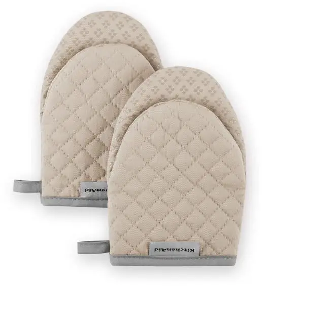 Main image of Asteroid Mini Oven Mitt Set, 5.5"x8", Milkshake Tan, 2 Piece