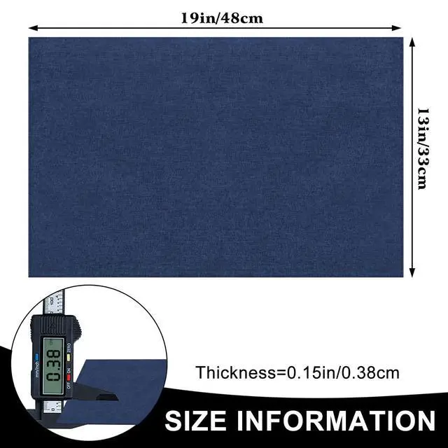 Alt view image 5 of 7 - Cloth Placemats Set of 6, Cotton Linen Blend Machine Washable Durable Linen Table Mats, Heat Resistant Placemats Wrinkle Free Place Mats for Dining Table, Easy to Clean (Navy Blue, 6)