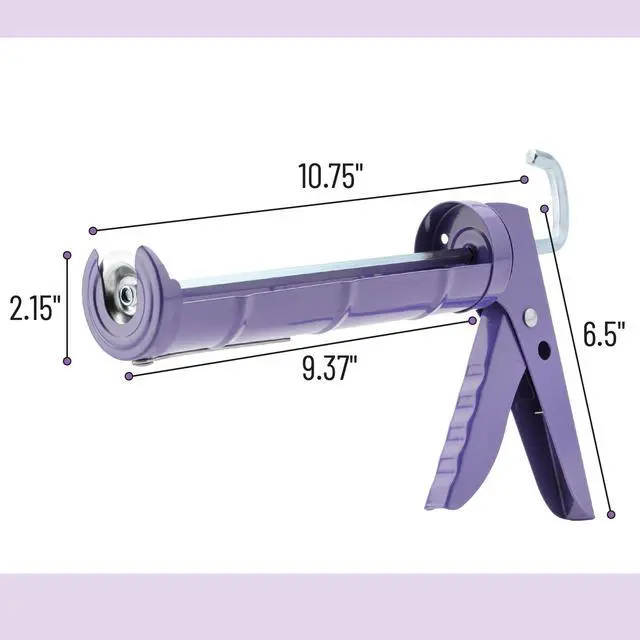 Alt view image 2 of 6 - 10:1 Thrust Ratio, Lavender, No Drip Sealant Gun | Silicone Application Tool for Home Repair Bathroom Kitchen Sealing Work