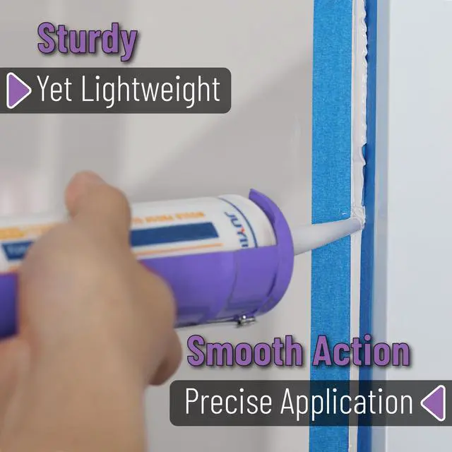 Alt view image 4 of 6 - 10:1 Thrust Ratio, Lavender, No Drip Sealant Gun | Silicone Application Tool for Home Repair Bathroom Kitchen Sealing Work