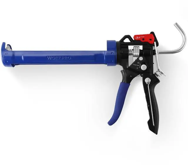 Main image of Caulking Gun, Hand Caulk Gun with Adjustable 9:1&18:1 Thrust Ratio | Less-Dripping Regulating, Sealant Silicone Gun with Comfort Grip, Smooth Round Rod for 10oz Caulk Tubes