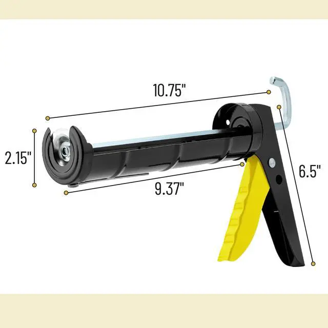 Alt view image 2 of 6 - Caulking Silicone Gun, 10:1 Thrust Ratio, Hand Caulking Guns, No Drip