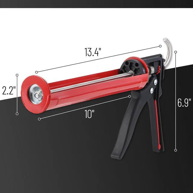 Alt view image 5 of 6 - 25:1 Thrust Ratio, Black & Red, Heavy Duty Caulk Gun No Drip