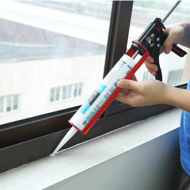 Alt view image 6 of 6 - 25:1 Thrust Ratio, Black & Red, Heavy Duty Caulk Gun No Drip