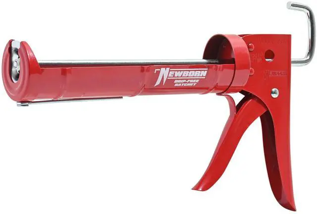 Alt view image 2 of 6 - NEWBORN 189D Dripless Caulk Gun, 10 oz Container Size, Steel, 6:01, Half Barrel