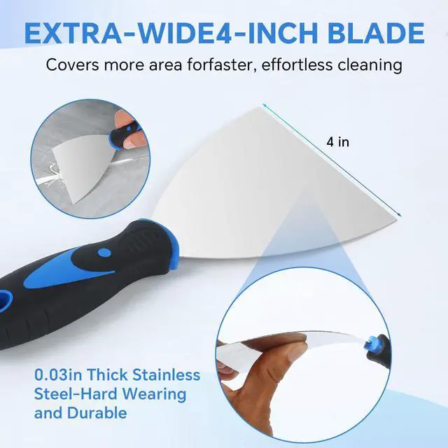 Alt view image 4 of 7 - Caulk Gun Kit, Smooth Silicone Caulking Gun and Caulk Remover Tool, Sealant Finishing Tool Grout Scraper for Kitchen Bathroom Window Sink Joint, All in One with Gift Box