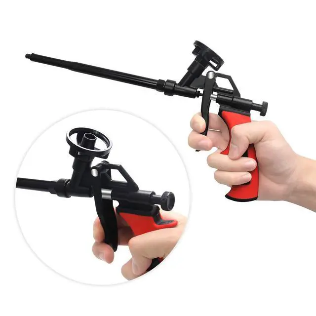 Alt view image 4 of 7 - Foam Gun, Professional Foaming Gun Heavy Duty PU Expanding Foam Gun Caulking Gun Spray Application Applicator for Caulking, Fillingg