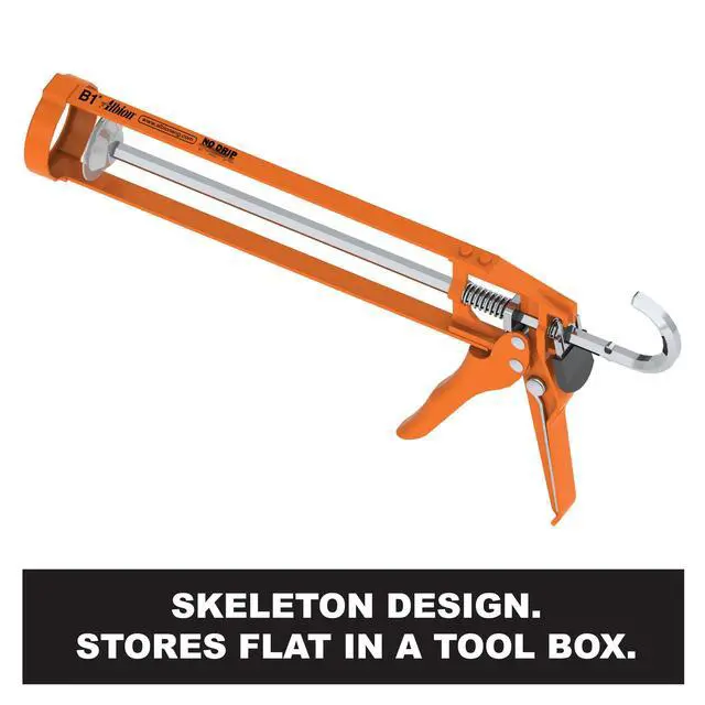 Alt view image 5 of 6 - Engineering Company B1 B-Line Manual Skeleton Cartridge Caulking Gun, No Drip, 1/10 Gallon (10oz), 7:1 Drive