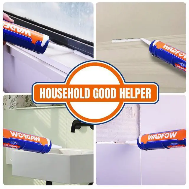 Alt view image 6 of 6 - Caulking Gun, No Drip Caulk Gun,9" Drip Free Adjustable Hand Caulking Gun with Comfort Grip and 360° Rotary Design, Smooth Round Rod for 10oz Caulk Tubes,WCG4109D, Blue