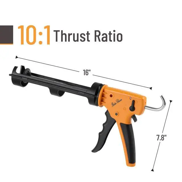 Alt view image 2 of 7 - 10:1 Thrust Ratio, 3 in 1 Caulk Gun No Drip, Caulking Tool Gun, Hand Caulking Guns, Silicone Gun, Caulking Gun Tool, No Drip Caulk Gun