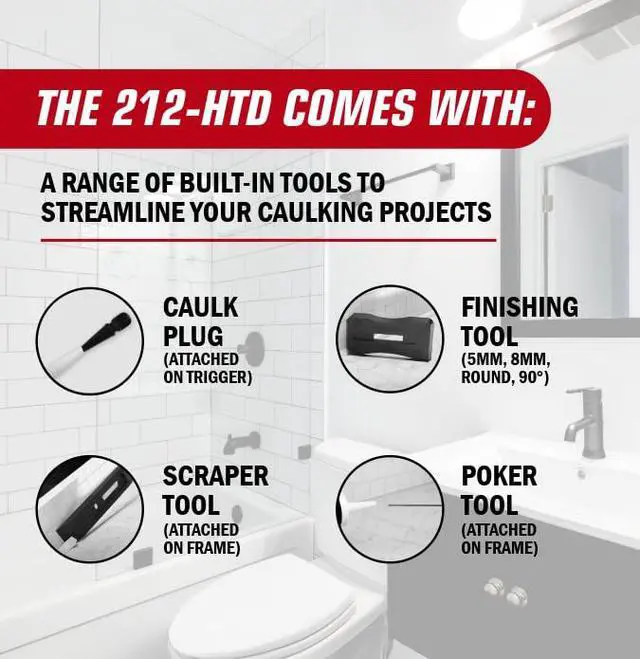 Alt view image 4 of 7 - 212-HTD Drip-Free Caulk Gun, HybridTech Series Model