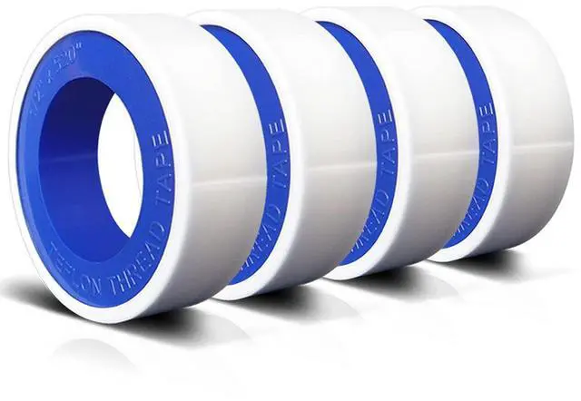 Main image of 4 Rolls 1/2 Inch(W) X 520 Inches(L) Teflon Plumbers Tape,Pipe Sealing & Plumbing Thread Tape,PTFE Water Sealant Seal for Shower Head,White