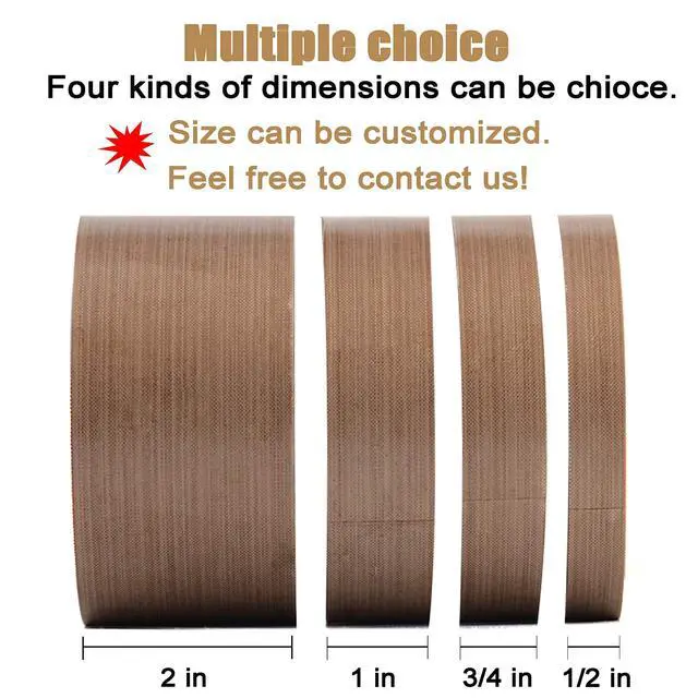 Alt view image 6 of 7 - Teflon Fabric Tape, 1/2 Inch 30 Feet PTFE Tape for Vacuum Sealer Machine, Hand Impulse Sealers Insulation PTFE Coated Fiberglass Adhesive Tape Compatible with FoodSaver, Seal A Meal, Weston, Cabella