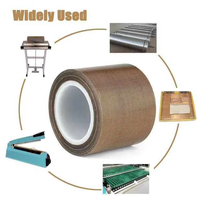 Alt view image 7 of 7 - Teflon Fabric Tape, 1/2 Inch 30 Feet PTFE Tape for Vacuum Sealer Machine, Hand Impulse Sealers Insulation PTFE Coated Fiberglass Adhesive Tape Compatible with FoodSaver, Seal A Meal, Weston, Cabella