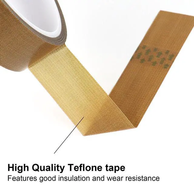 Alt view image 6 of 7 - Teflone Tape PTFE Glass Cloth Coated, (1-inch x 33 Feet x 0.18mm) High Temperature Fiberglass Adhesive Tape for Vacuum Sealer Machine