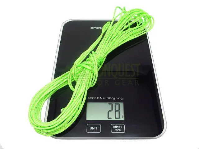 Alt view image 4 of 4 - Ultra Light - 2mm Dyneema Tent Guy Guide Reflective Green Rope - 200kg Breaking Strain - Suitable for sailing, dinghy, yachting, cruising - 20 Meter