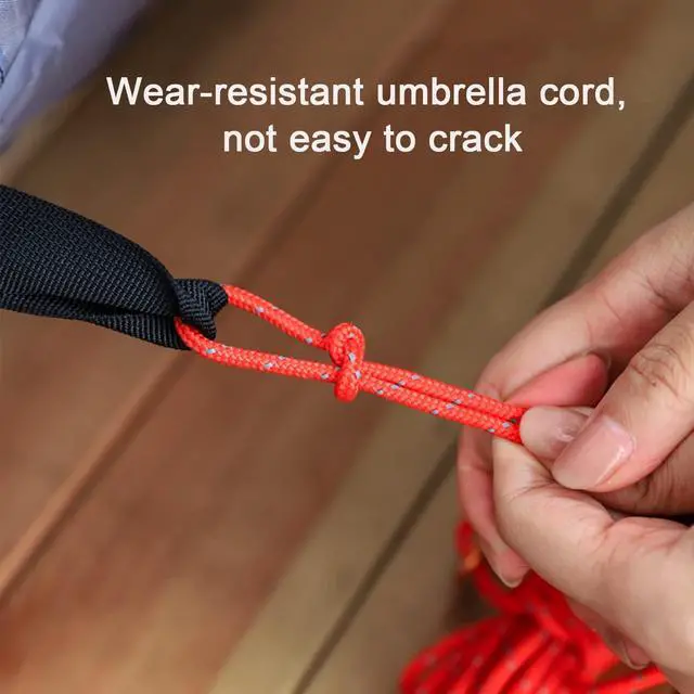Alt view image 6 of 7 - 8 Pack High-Reflective Guy Lines 4mm Tent Cords High-Strength Lightweight Camp Ropes with Aluminum Adjuster Tensioner for Tent, Tying Down Tarps, Camping, Outdoor Packaging (Red, 13ft)