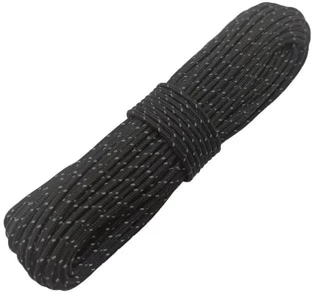 Main image of 2mm Reflective Guyline Paracord, 65 Feet, Black | Ultralight Thin Cord Rope for Tarp Rain Fly Tent Camping