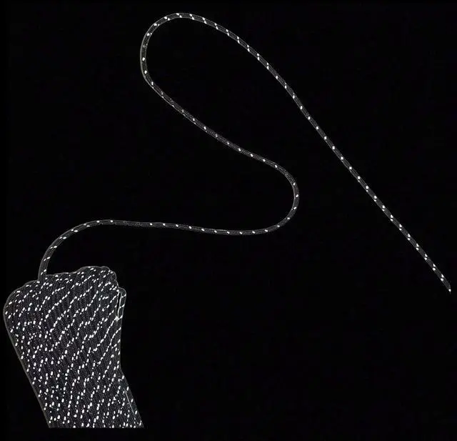 Alt view image 5 of 7 - 2mm Reflective Guyline Paracord, 65 Feet, Black | Ultralight Thin Cord Rope for Tarp Rain Fly Tent Camping