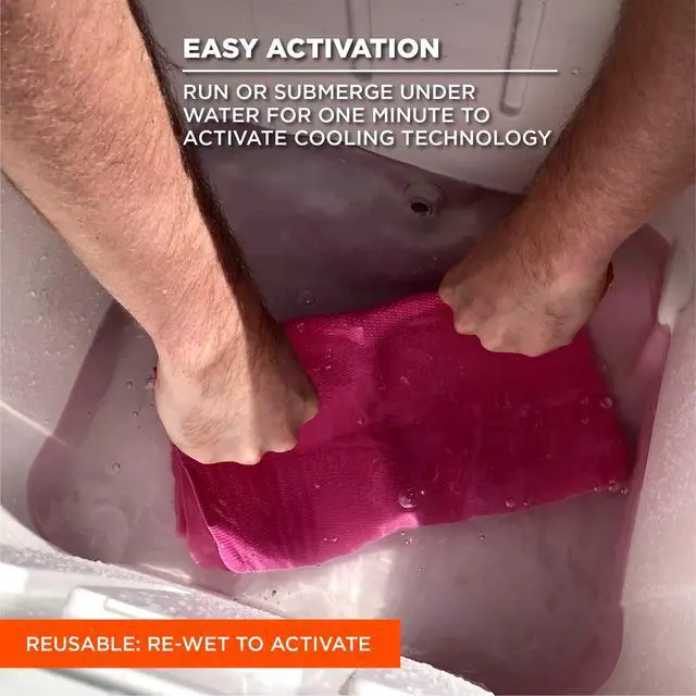 Alt view image 3 of 7 - Chill Its 6602 Cooling Towel, Long Lasting Cooling Relief, Pink