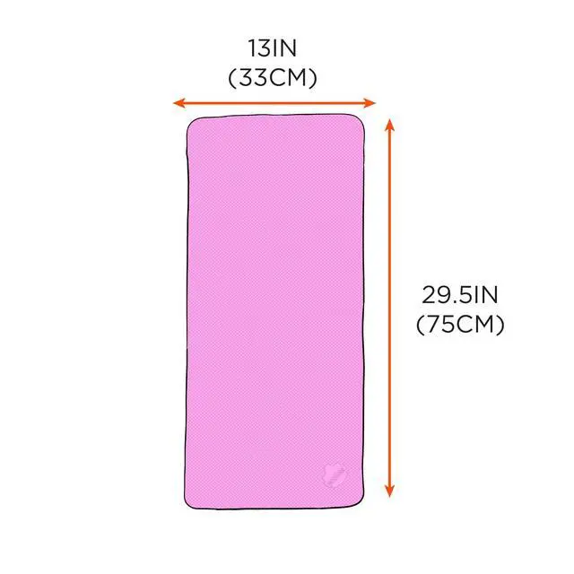 Alt view image 6 of 7 - Chill Its 6602 Cooling Towel, Long Lasting Cooling Relief, Pink